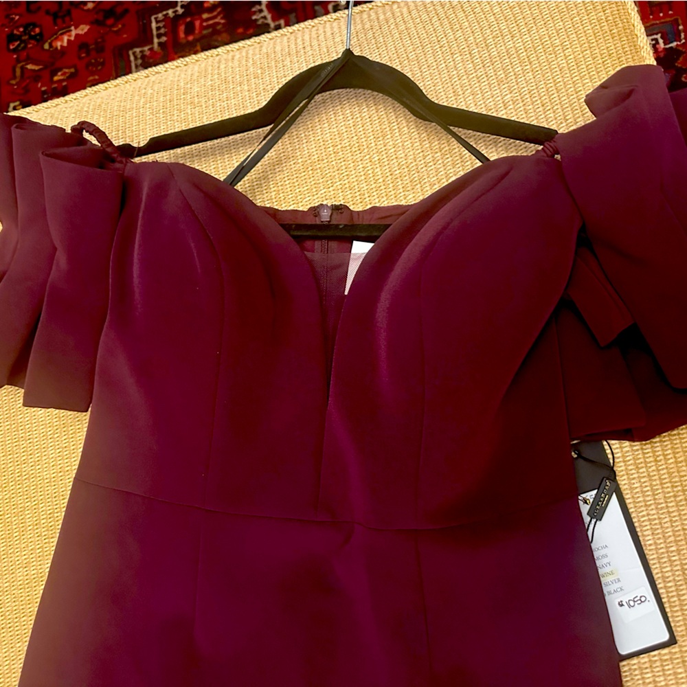 ❤️ BRAND NEW WITH TAGS ALEXANDER BY DAYMOR EVENING GOWN 1569 in WINE $1050 - Picture 7 of 11